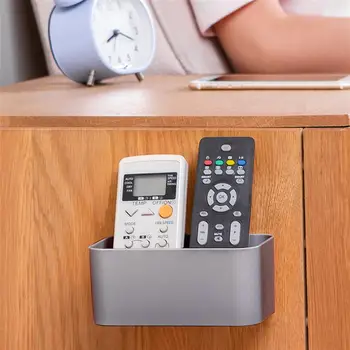 

3Pcs Punch Free Remote Control Phone Storage Boxes Wall Mounted Organizer Cases
