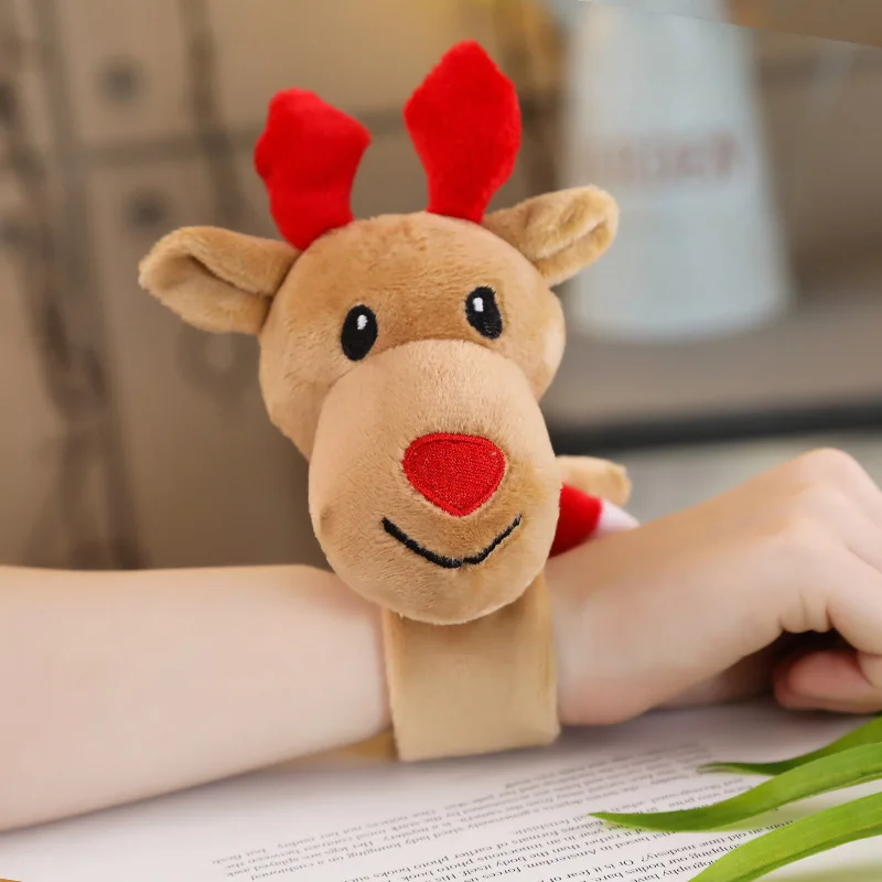 30 см мультфильм Рождество петля браслет Санта Клаус елка Рождественская елка браслет плюшевые куклы игрушки Рождественские игрушки для детей - Цвет: Elk