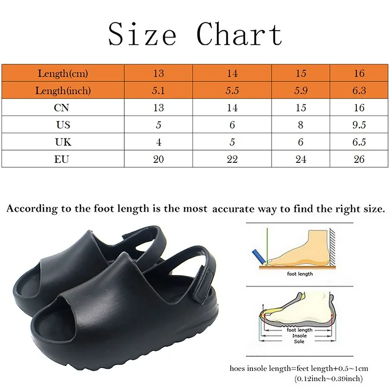 bata children's sandals Children Sandals for Girls Kids Slippers Boys Thick Sole Soft New-Designed Baby Shoes Garden Footwear Comfortable 13-16cm Fashio children's shoes for adults