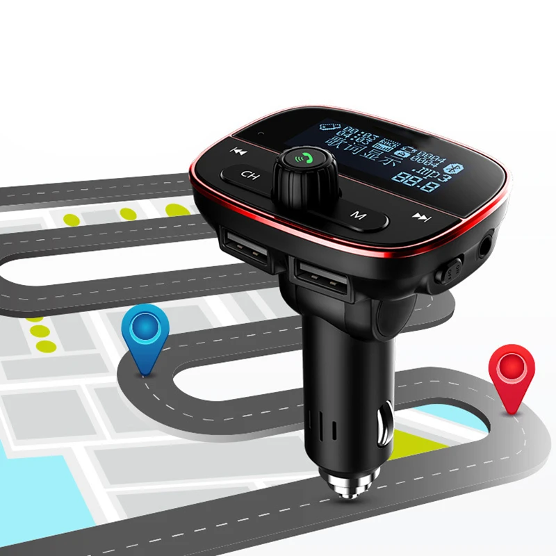 Fm-передатчик, Автомобильный MP3-плеер, Многофункциональный Bluetooth 4,2, Usb Автомобильный дисплей, цветной экран, лирика, громкая связь, аудио A, быстрая