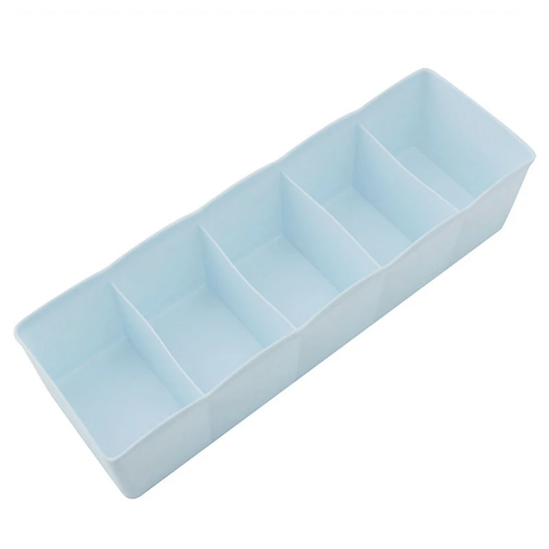 

Storage Organizer BoxUnderwear Bras Ties Desk Sock Drawer Closet 5 Cell Plastic WXTA