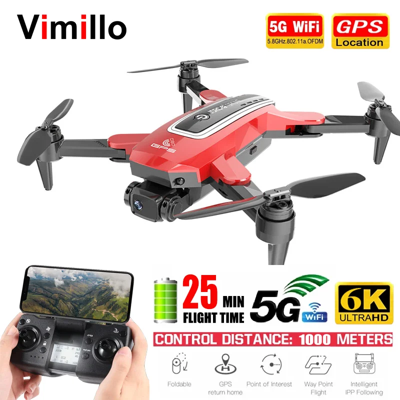 S4 Новый GPS Дрон с разрешением 4K Профессиональный Камера 5G WI-FI FPV Pro 6K HD