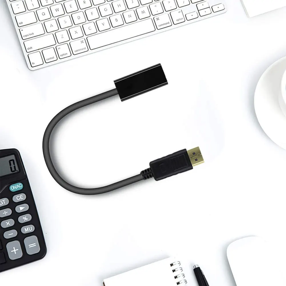 DP to HDMI-compatible Male to Female Cable Adapter 1080P Converter Adapter Cable for PC Display Laptop Projector HD Audio DP to HDMI Cable Adapter Male To Female For Laptop PC Display Port Support 4k 1080P HDMI Cable Adapter Converter HDTV