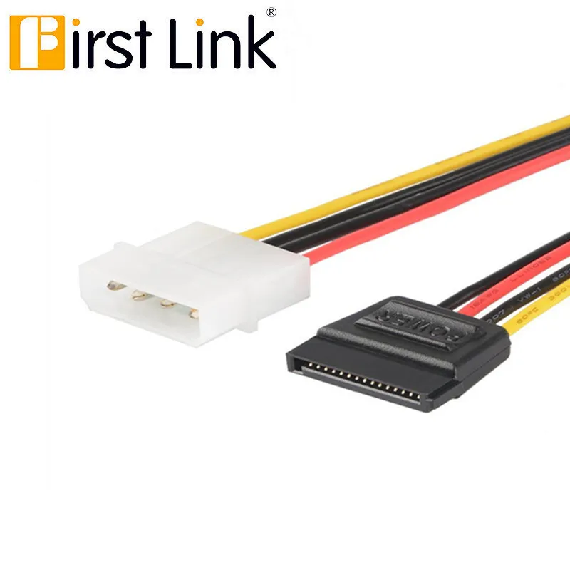 

Molex 4 pin LP4 Male to SATA 15pin Power Adapter Converter Cable Cord for ATX 12V/5V and Hard Drive Disk HDD / SSD