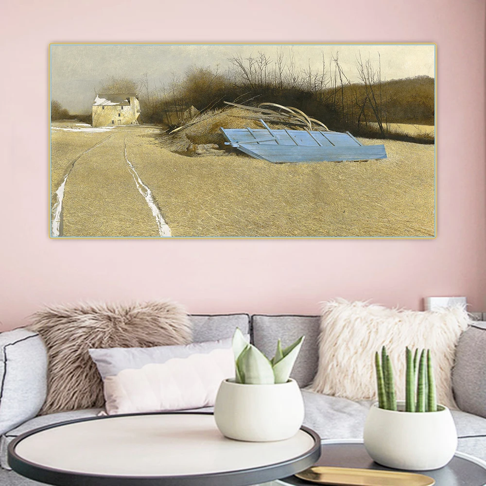 Citon Andrew Wyeth Flood заливающая равнина Canvas Холст Картина маслом | Рисование и каллиграфия -1005001441660954