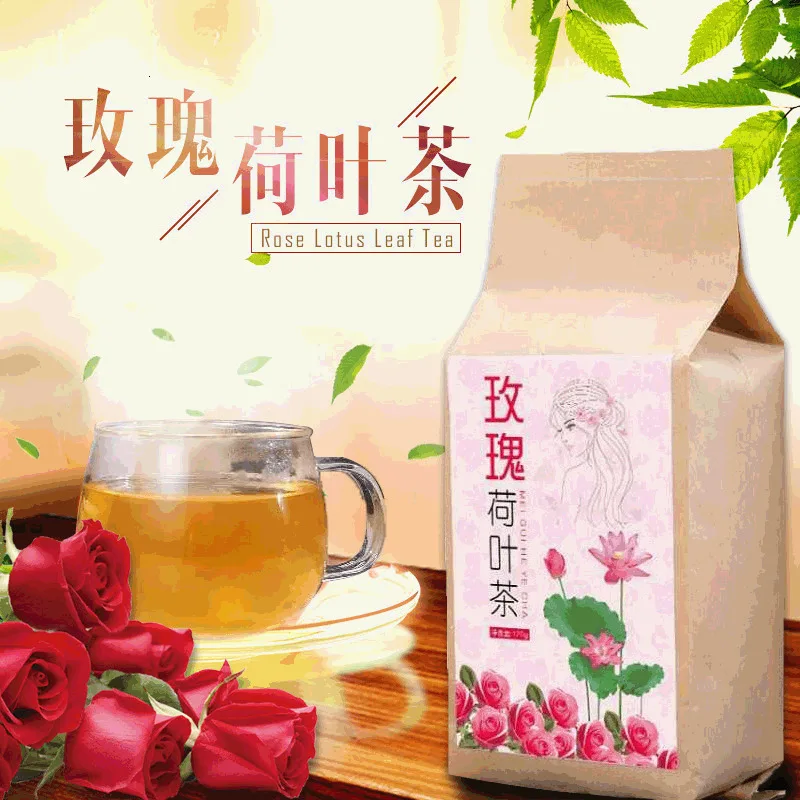 

New Tea Rose Lotus Leaf Tea Tea bag Rose Camellia Herb Tea Health Care Tea 120g Boxed Mail