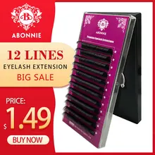 1 pièce Extension de cils vison 0.03-0.25mm B/C/D Curl matériau fin et doux 3d 6d volume cils plateau cils(China)