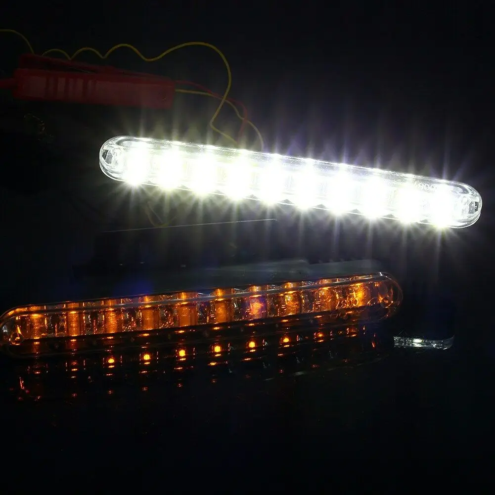 2x30 светодиодный автомобильный дневный ходовой свет DRL лампа дневного света с поворотом Автомобильные фары, грузовики, внедорожники, трейлеры, RVs универсальные