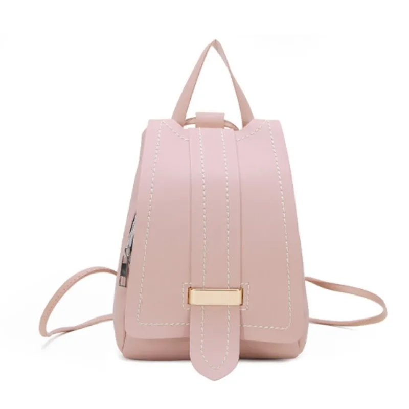 

New Zipper Harsp Belt Backpack for Girls Elegant Retro Style Student Daily Bag Small Shoulder Bag for Female Dropshipping