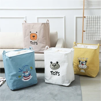 

Dirty Clothes Hamper Large Square Laundry Basket Folding Toy With Handles Storage Bin Bucket For Home Bathroom Storage Barrel