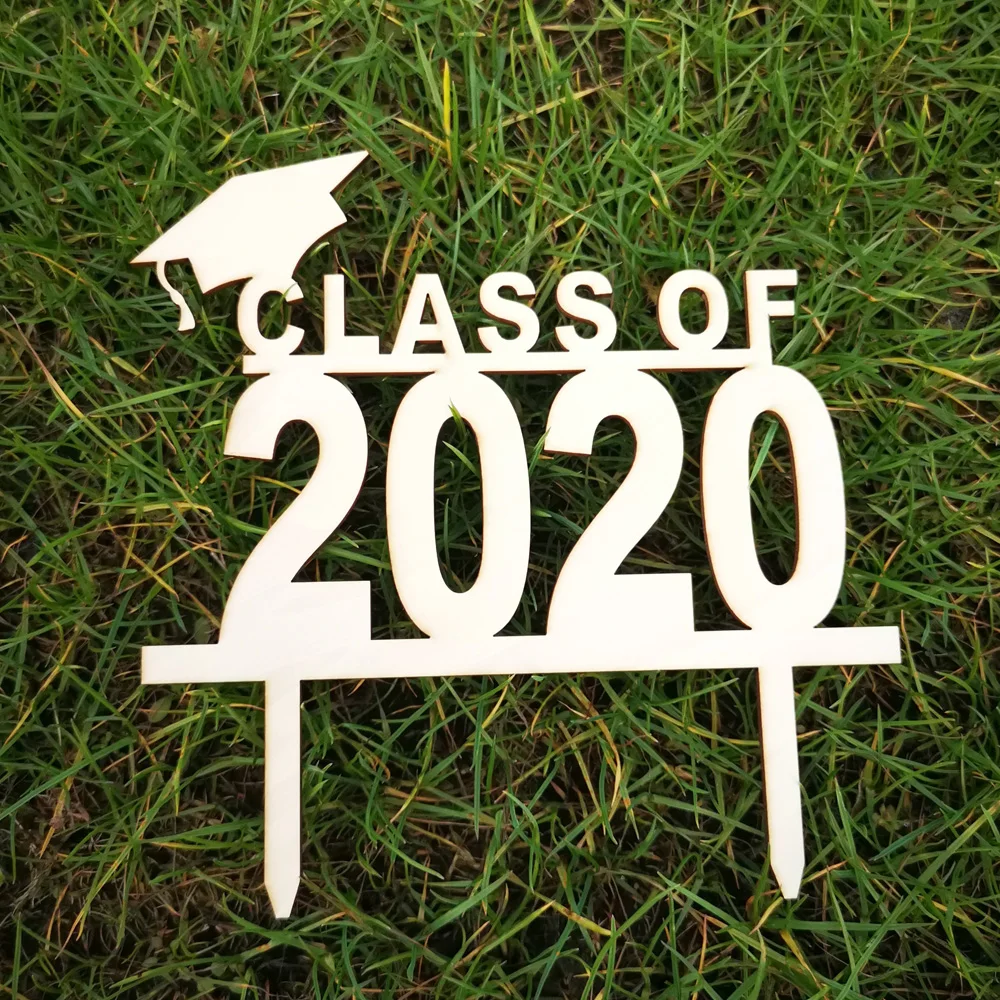 2020 College Graduation Ceremony Cake Topper Decoration High School Graduation Party Photo Prop Congrats Grad Degree Cake Topper