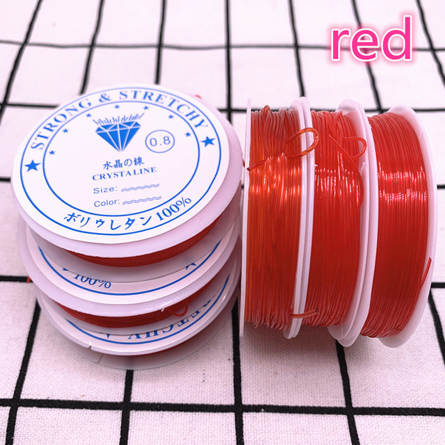 0.8 1.0mm Colourful Flexible Elastic Crystal Line Rope Cord for Jewelry Making Beading Bracelet Wire Fishing Thread Rope