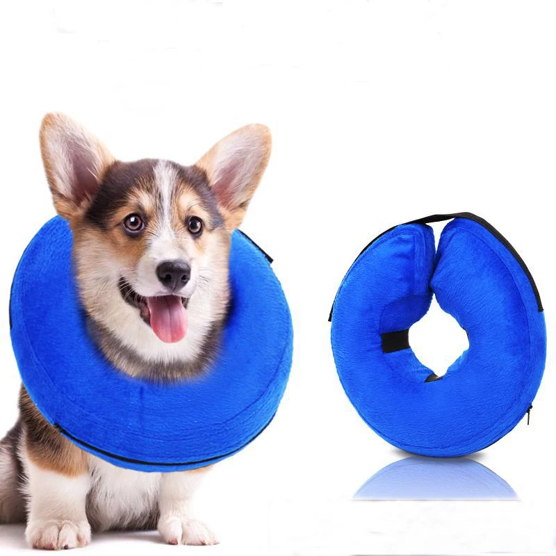 

Inflatable Pet Dog Collar Health Soft Puppy Dog Cat Vet Approved Wound Healing Protection Medical Cone Adjustable Collar