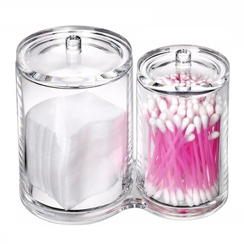 

Clear Acrylic Makeup Organizer Cotton Swabs For Lipstick Brush Storage Shelf Cosmetic Holder Jewelry Makeup Storage Box