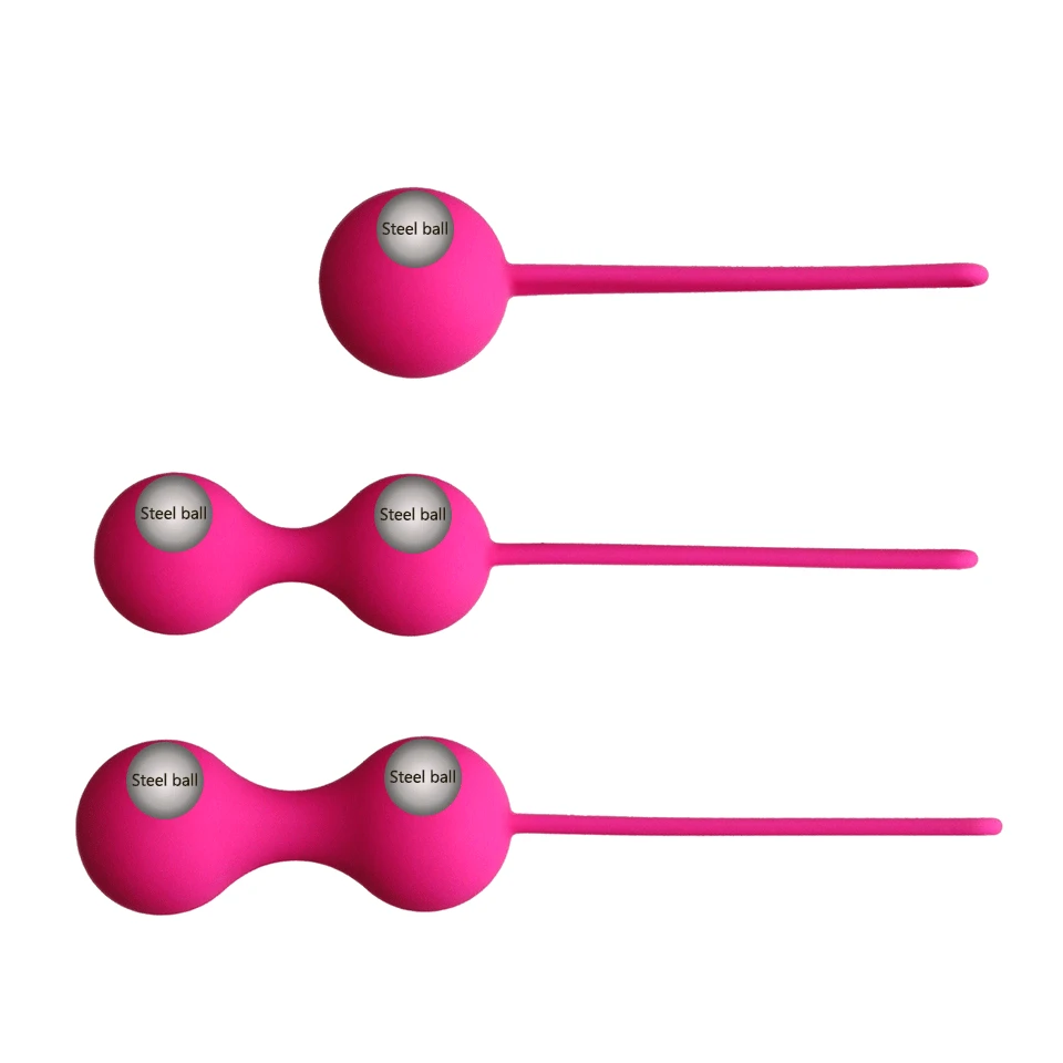 Kegel Balls Safe Silicone Smart Ball Vibrator Vaginal Geisha Ball Vagina Tighten Exercise Machine Ben Wa Ball Sex Toys for Women — view 3