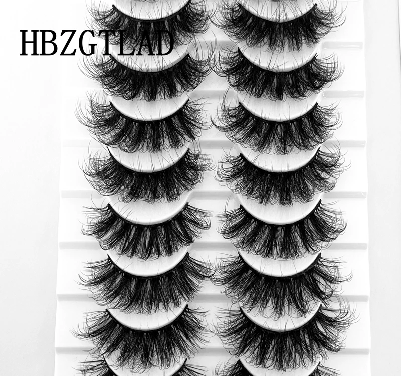 NEW 10 Pairs Fluffy Lashes 25mm 3D Mink Long Thick Natural False Eyelashes Wholesale Vendors Makeup | Красота и здоровье