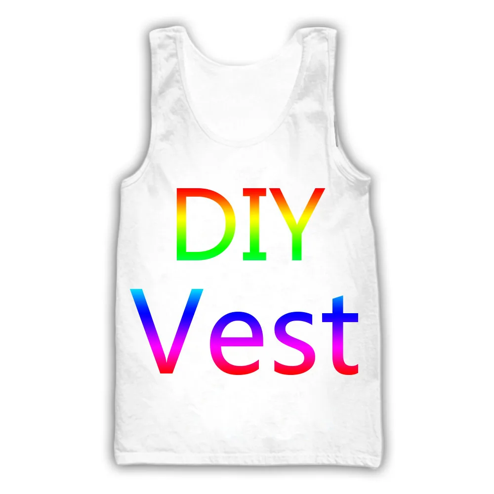 

Tessffel custom made DIY customize Unisex Casual Tracksuit Harajuku 3DfullPrint vest/Tan Tok Mens Womens