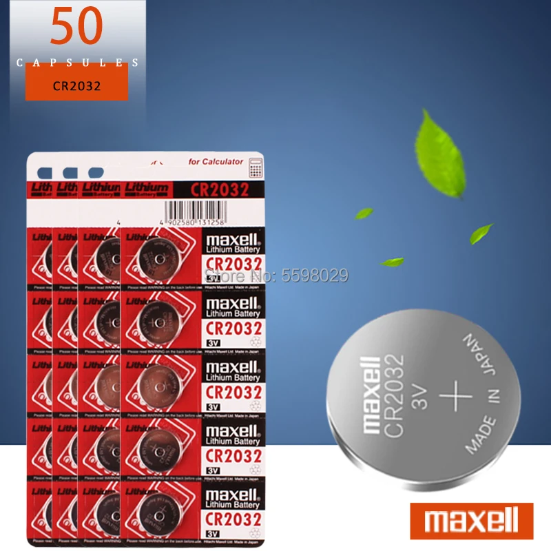 Акция 2020 распродажа 50 шт. 3 в для maxelll CR2032 CR 2032 часы батареи кнопки монеты