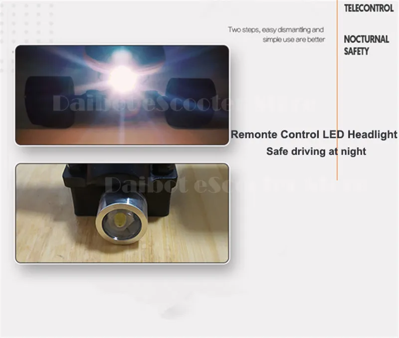 Daibot Portable Electric Scooter 4 Wheel Electric Scooters Removable Battery Dual  Hub Motor Wheel Longboard Electric Skateboard (16)