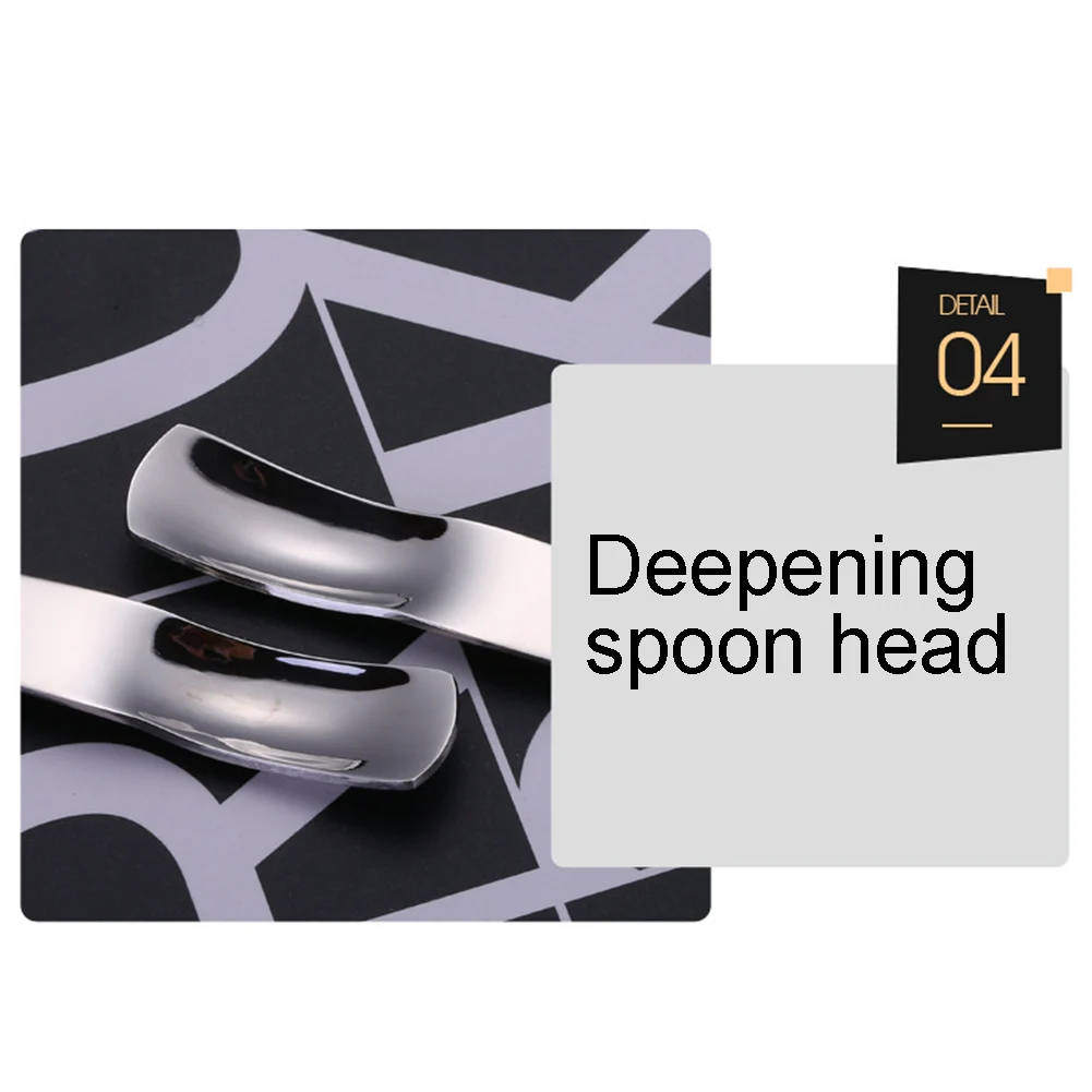 1/5Pcs Kitchen Stainless Steel Dessert Spoon Ice Cream Yogurt Stirring Soup Spoon Long Spoon Set Tableware Kitchen Accessories
