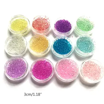 

12 Pcs/set Color Bubbles DIY Crystal Epoxy Filler UV Resin Imitation Blister Q0KE