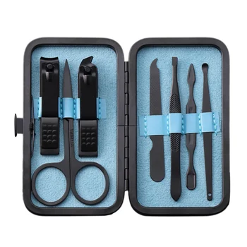 

2020 7pcs/set Stainless Steel Nail Cutter Tool Dead Skin Remover Manicure Nail Clippers Pedicure Set Portable Hygiene Kit