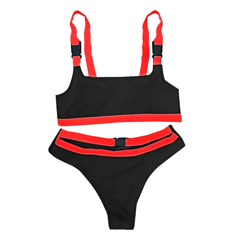 

Female Sexy Swimwear Kit Women Bikini Swimsuit Two-pieces Bikini Bathing With Buckle M7DC