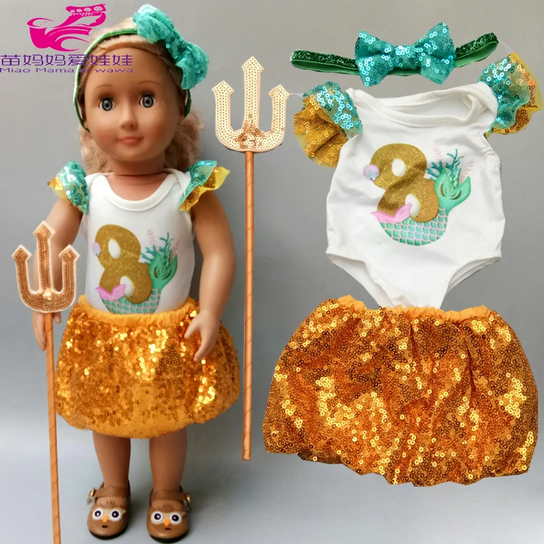 43 см Новорожденный ребенок кукла одежда комбинезон комплект для 18 &quot45 девочка