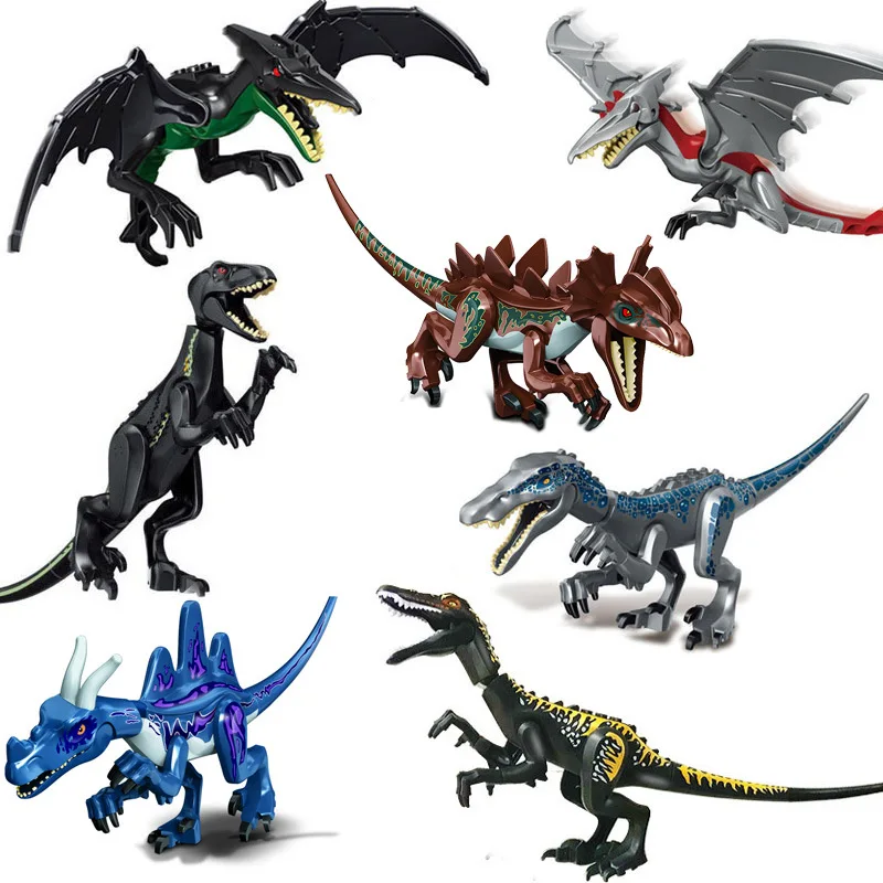 Large Ferocious Carnivorous Animal Jurassic Dinosaur Building Block Pterodactyl Tyrannosaurus Raptor Heavy Claw Ice Dragon | Игрушки и