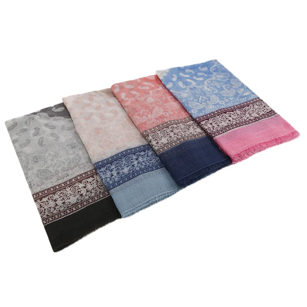 

luxury Vintage Large Shawls Silk Scarf For Ladies Women Fashion Cotton Pearl Oversized Embroidery Shawl Headband Pashmina