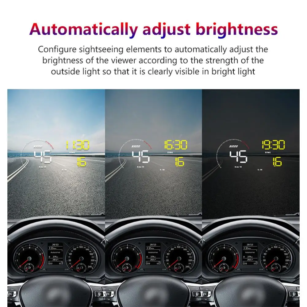 A9 5,5 дюймов Автомобильный HUD Дисплей светодиодный цветной экран Автомобильный диагностический инструмент ODB2 скорость системы/температура воды/неисправный код
