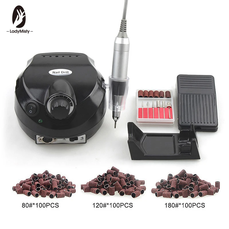 

Heavy 202 Electric Nail Drill Machine 15W 30000 RPM Nail Art Equipment Manicure Kit Nail File Drill Bit Sanding Band Accessories