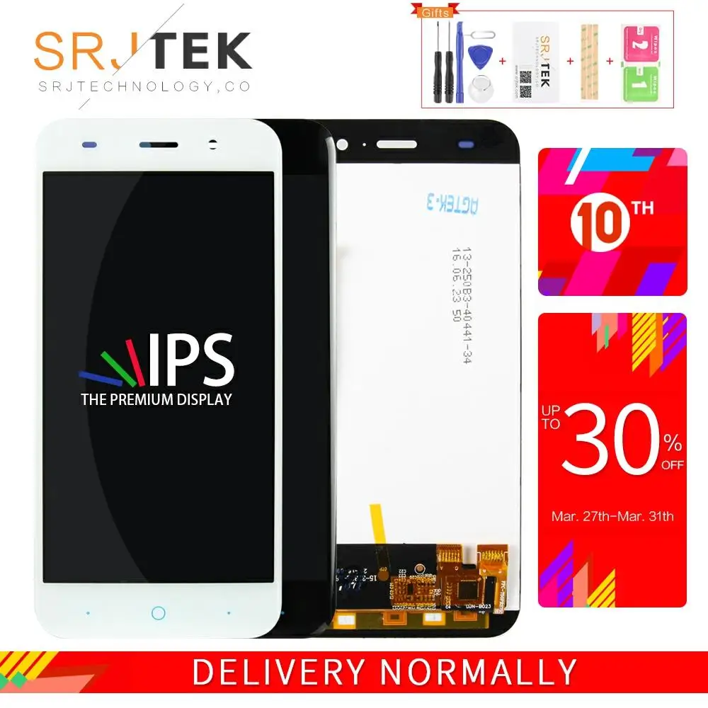 Srjtek 5 &quotдля ZTE Blade V6 X7 D6 Z7 T660 T663 ЖК дисплей сенсорный экран дигитайзер сенсор в