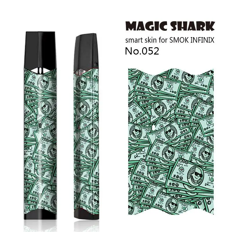 Magic Shark Boom Money Venum флаг США Бэтмен злой ПВХ Bumpy стикер пленка кожаный чехол для Smok Infinix 051-062 - Цвет: 052