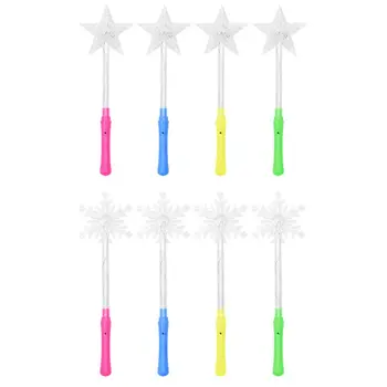 

Free Shipping Flashing Lights up Glow Sticks Party Xmas Star Snowflake Flashing Sticks