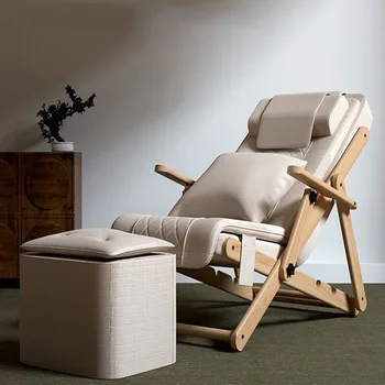 

Solid Wood Folding Massager Massage Chair Electric Household Lounge Chair Whole Body Small Positive and Negative kneading