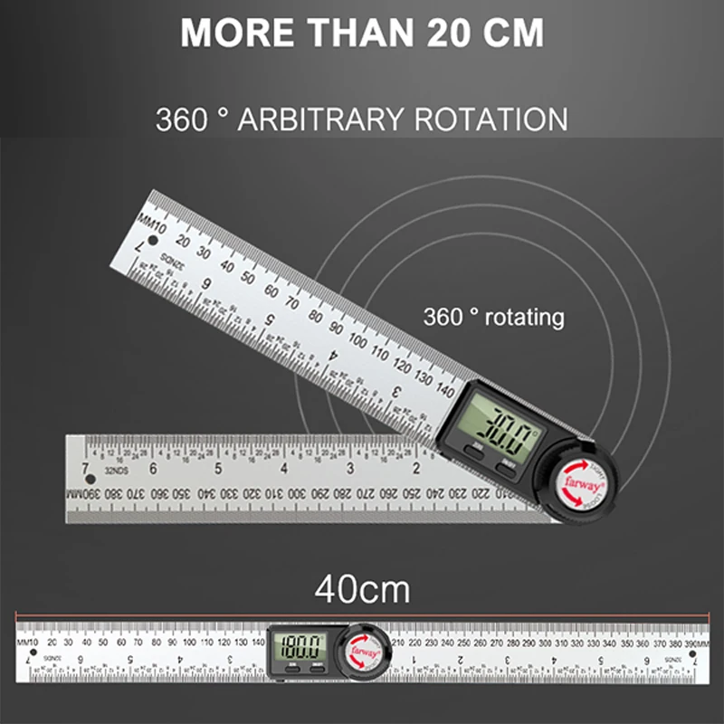 200mm Digital protractor Angle ruler 200mm 8inch angle Finder Meter