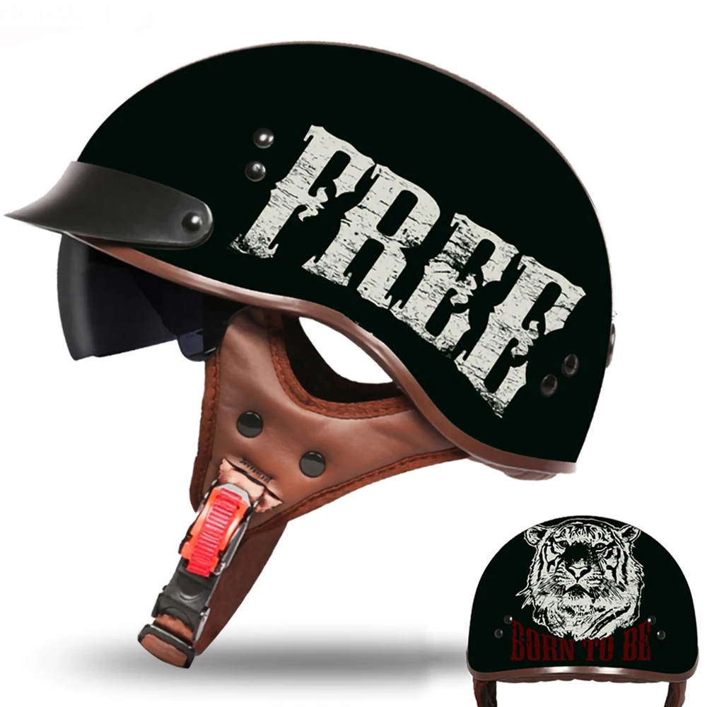 

AIS Motorcycle Helmet Retro Half Face Moto Helmet Motorbike Helmet Motorcycle Racing Off Road Helmet Casco Moto Capacete Casque