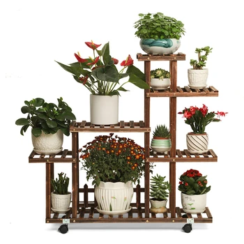 

Potted Plant Balcony A Living Room Meaty Flower Rack Multi-storey Ground Flowerpot Shelves Windowsill Solid Wood