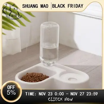 

SHUANGMAO Pet Cat Bowl Food Automatic Drinking Water 500ML Waterer Small Dog for Cats Feeder Feeding Bowls Not Get Wet Mouth