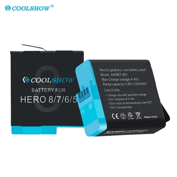 

1220mAh Camera Battery 801 for GoPro8 GoPro Hero 8 Hero 7 Hero 6 Hero 5 Batteries Balck AHDBT801 Accessories Charger AHDBT-801