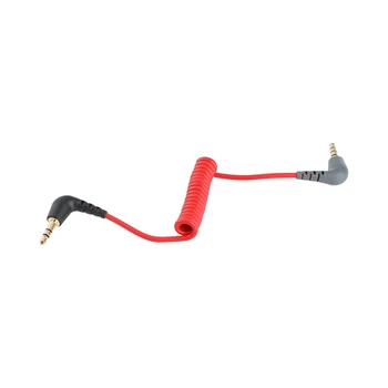 

CAMVATE 3.5mm Right-Angle TRS To 3.5mm Right-Angle TRRS Coiled Cable For Smartphone C2560