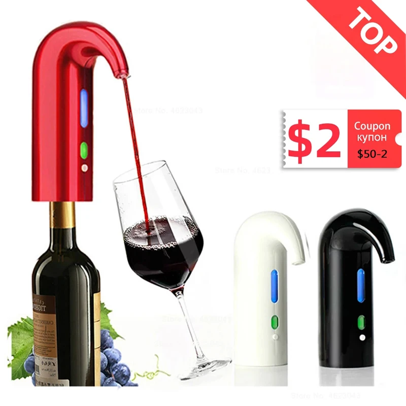 Electric Wine Decanter Pourer Automatic USB Instant Aerator