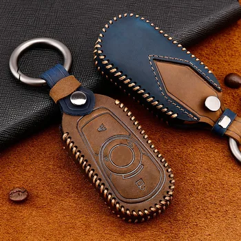 

Genuine Leather Car Auto Remote Car Key Shell Case Protector Cover for Buick Regal Excelle GL8 Royaum LaCrosse Park Avenue