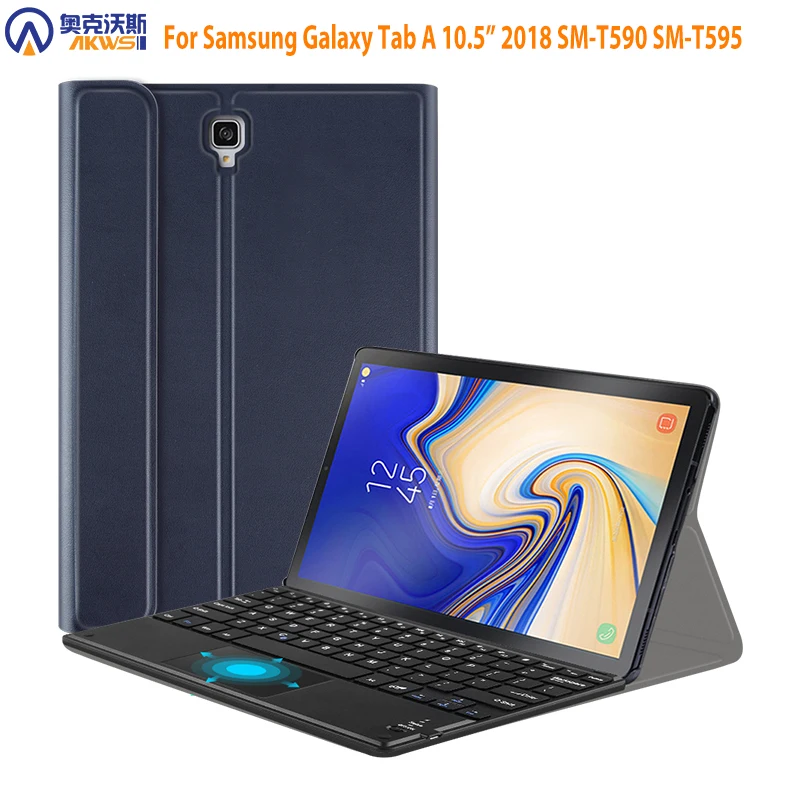

Keyboard Case for Samsung Galaxy Tab a 10.5 SM T590 T595 Wireless Keyboard Cover with Trackpad Built-in Touchpad