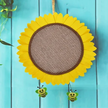 

Sisal Cat Scratching Board Natural Sunflower Grinding Claw Cat Supplies