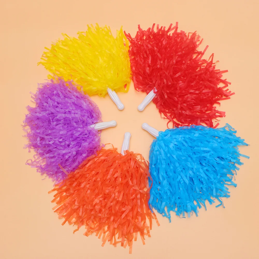 Pom Cheer Poms Cheerleading Dance Varsity Patriots Diy Metallic Rainbow Youth Kids