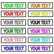 На заказ имя патчи бирки персонализированные железные на крючок подложки вышитые