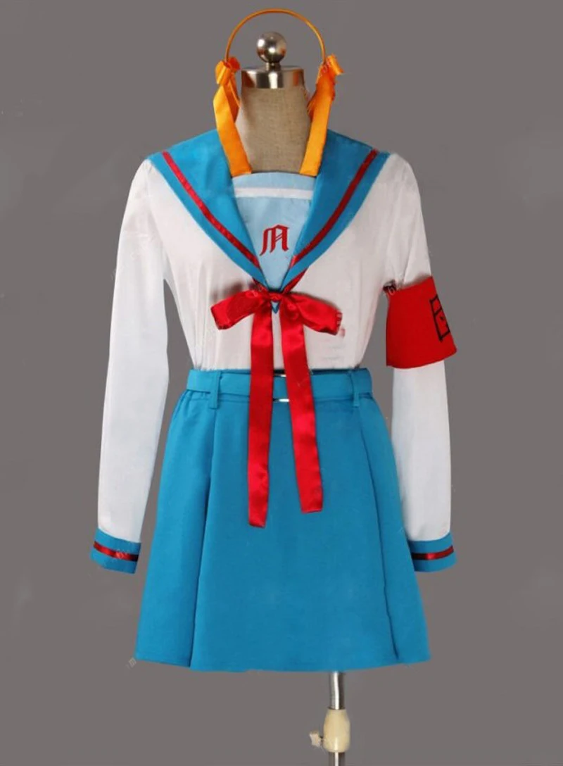 

Anime The Melancholy of Haruhi Suzumiya School Uniform Girl Cosplay Costume