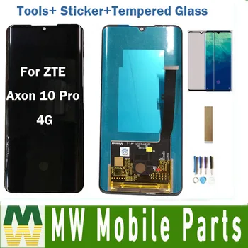 

With Tempered Glass ORIGINAL For ZTE Axon 10 pro LCD Display+Touch Screen Digitizer Assembly Black Color For Axon 10 pro 4G